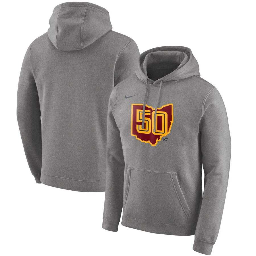 NBA Cleveland Cavaliers Nike 201920 City Edition Club Pullover Hoodie Heather Gray